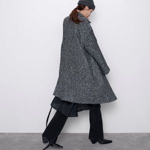 Zara Lightweight Herringbone Coat
